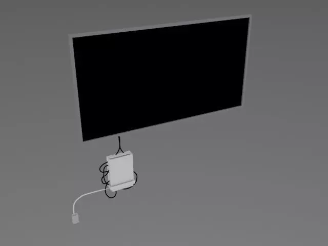 Mounted TV Display Free low-poly 3D model