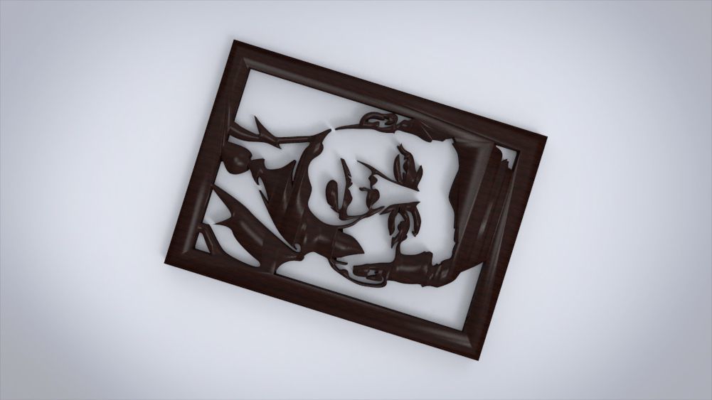 Wall decoration with John F Kennedy motif 3D print model_5
