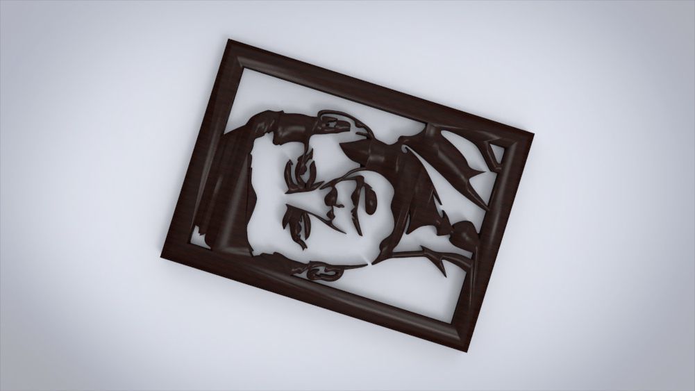 Wall decoration with John F Kennedy motif 3D print model_10