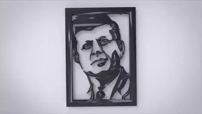 Wall decoration with John F Kennedy motif