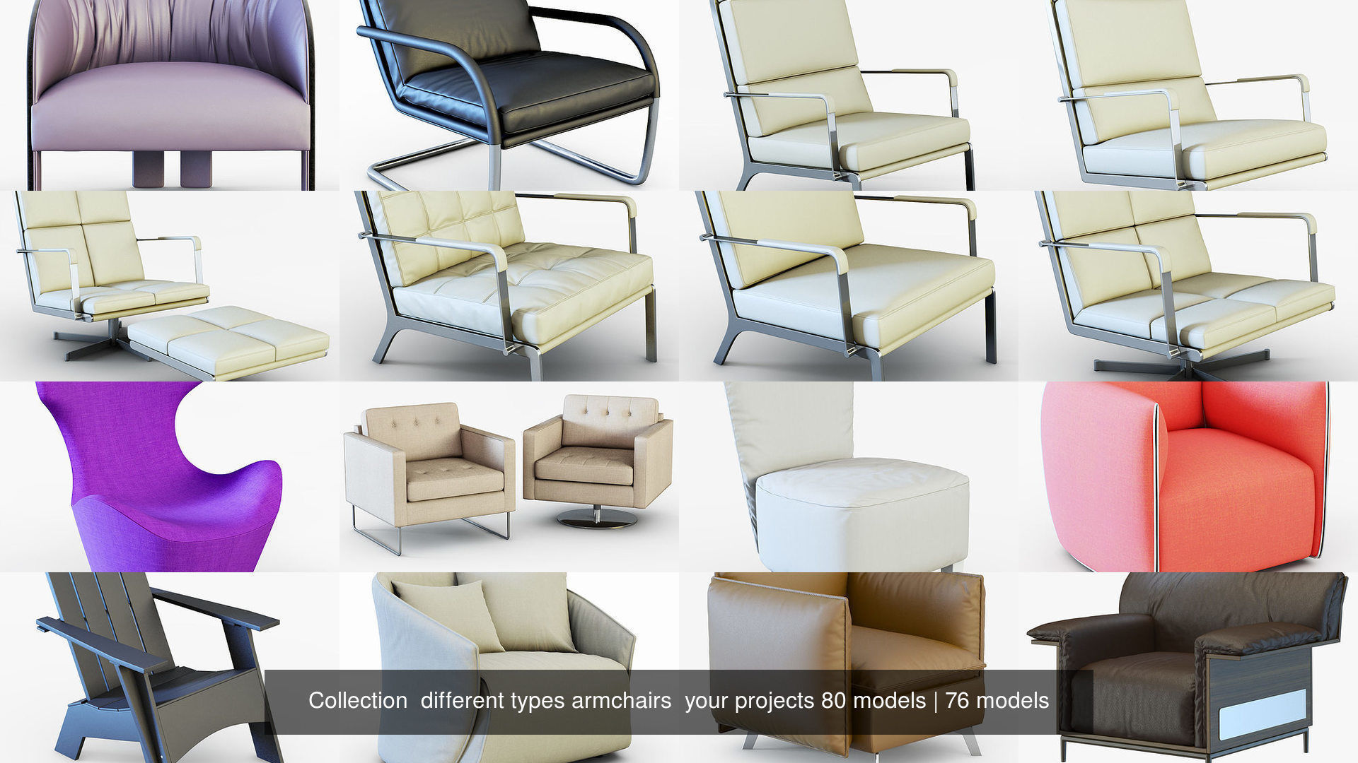 Collection  different types armchairs  your projects 80 models _21