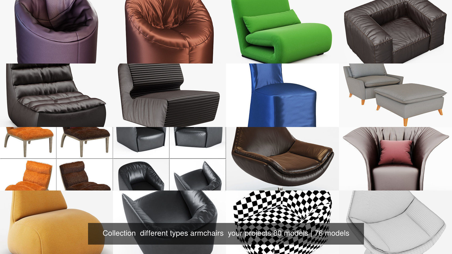 Collection  different types armchairs  your projects 80 models _39
