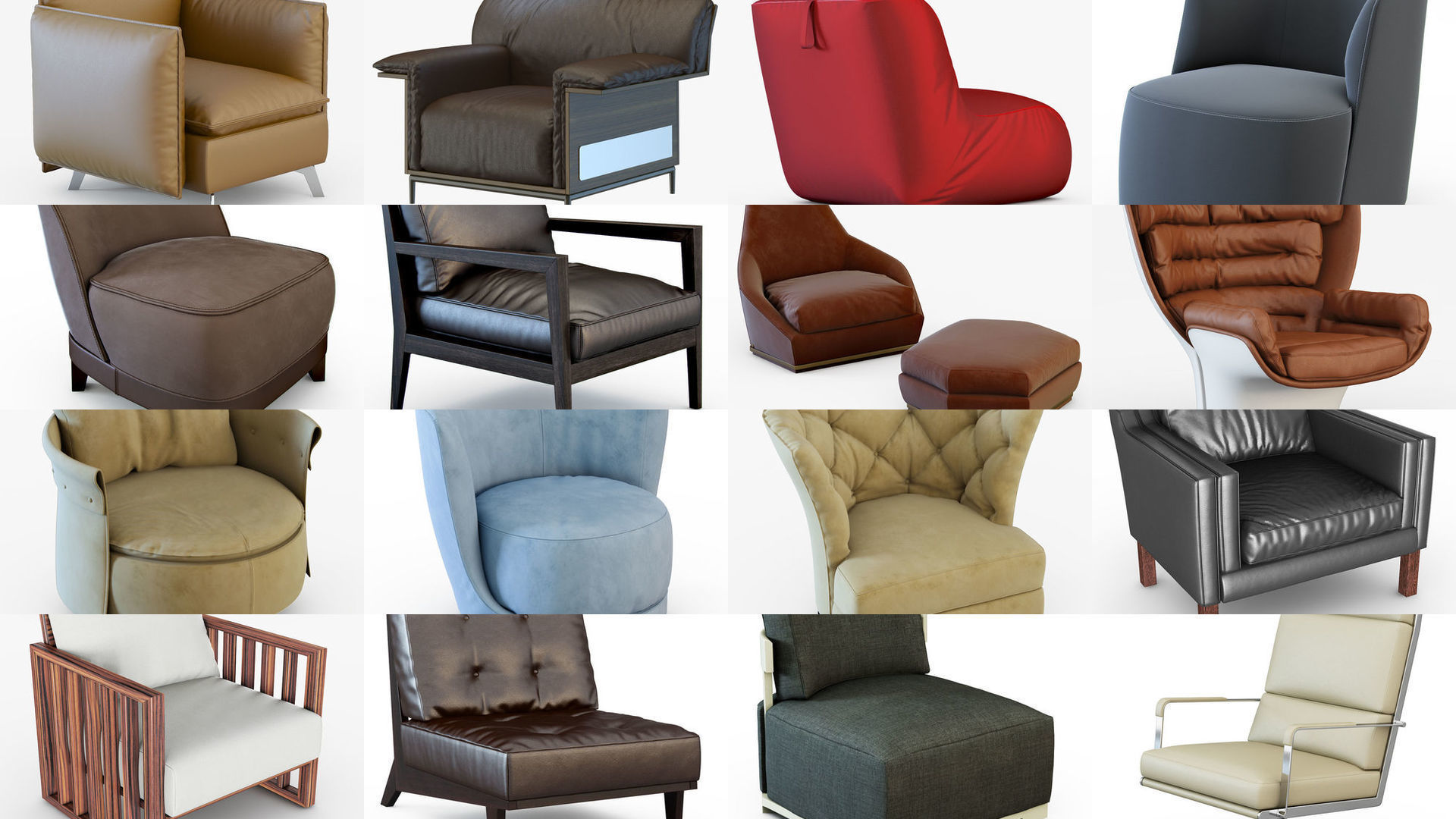 Collection  different types armchairs  your projects 80 models _26