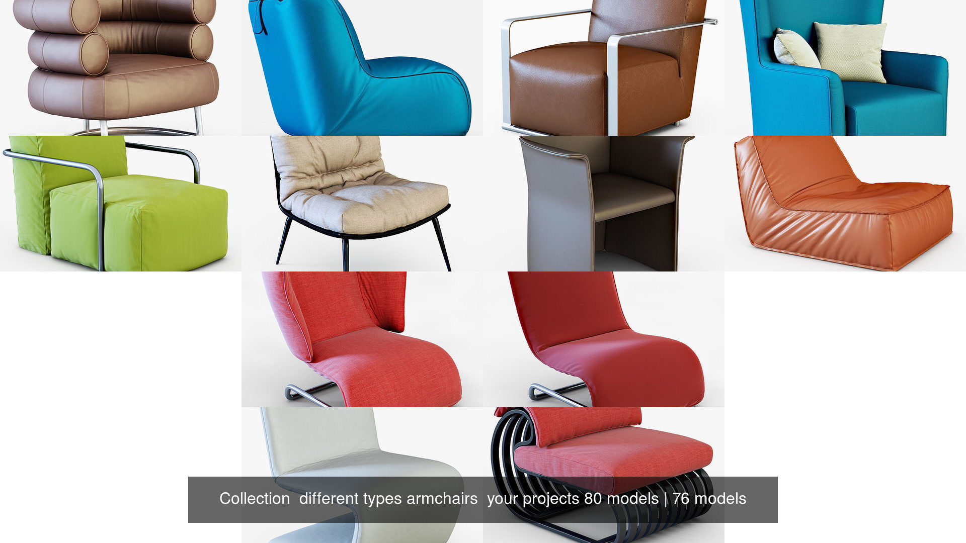 Collection  different types armchairs  your projects 80 models _15