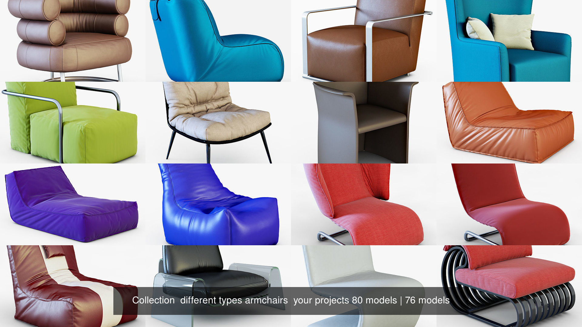 Collection  different types armchairs  your projects 80 models _11