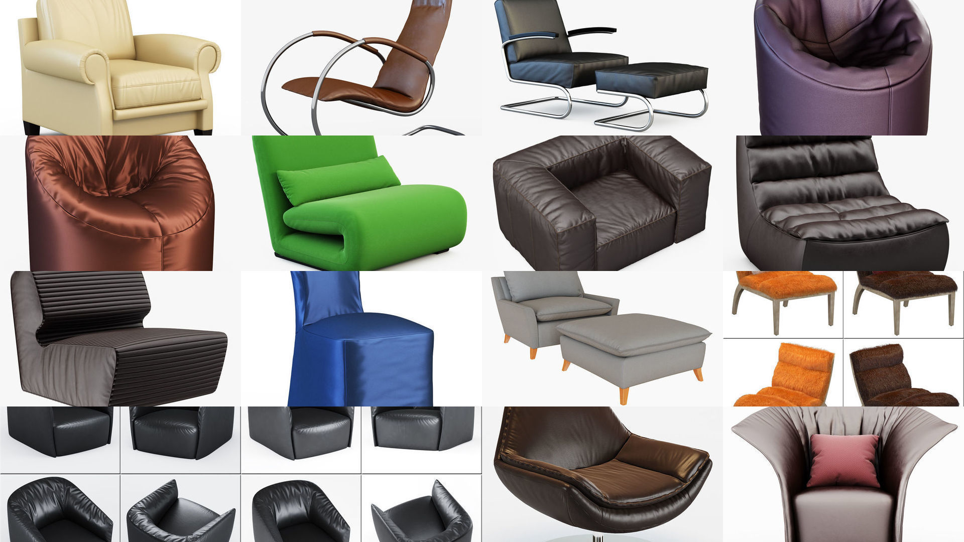 Collection  different types armchairs  your projects 80 models _35