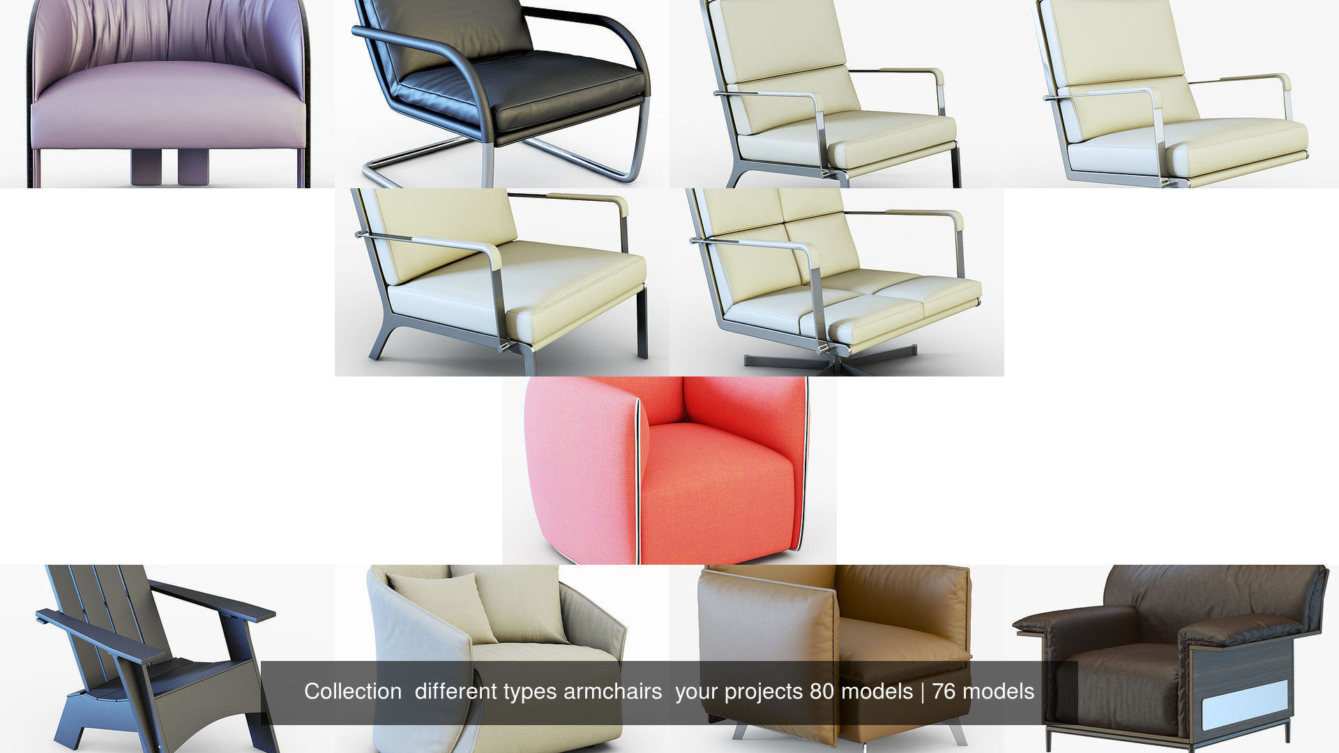 Collection  different types armchairs  your projects 80 models _24