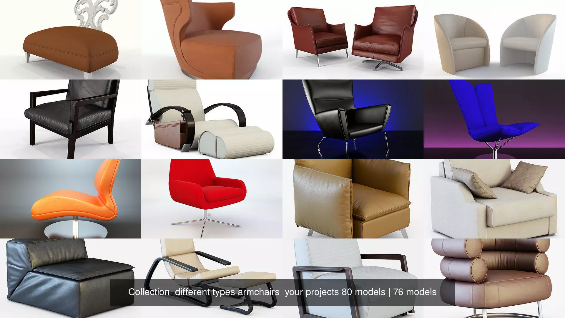 Collection  different types armchairs  your projects 80 models _3
