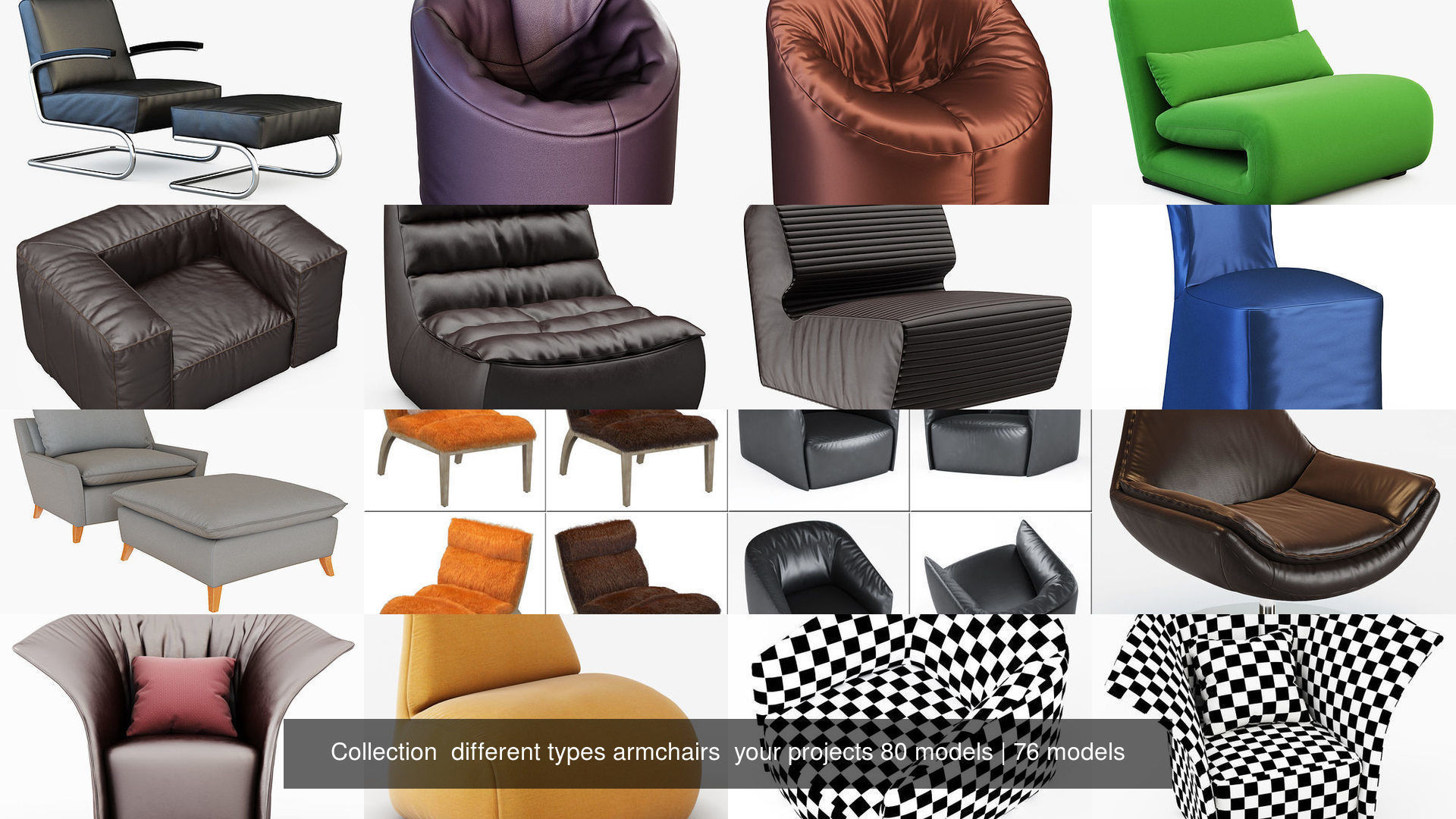 Collection  different types armchairs  your projects 80 models _38