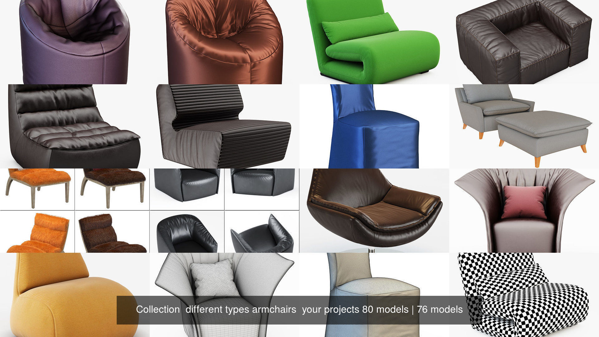 Collection  different types armchairs  your projects 80 models _40