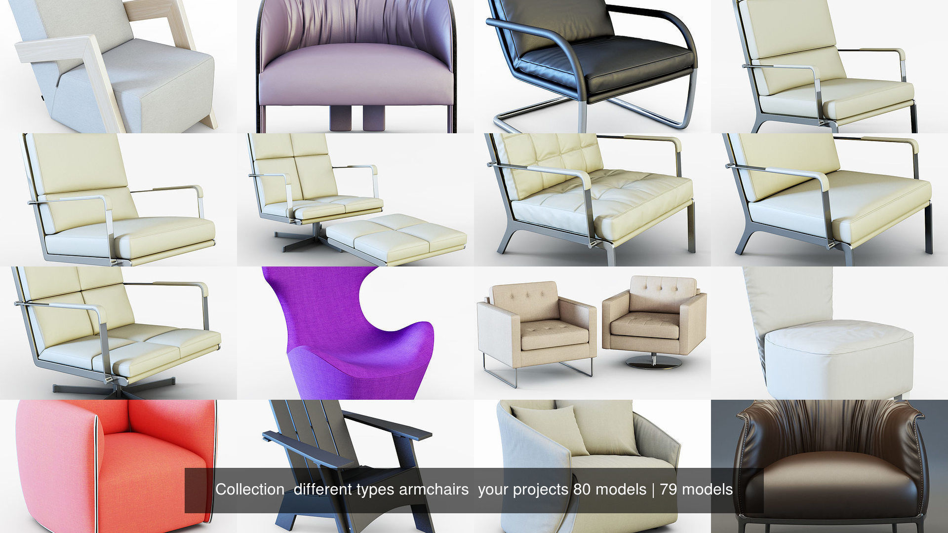 Collection  different types armchairs  your projects 80 models _19