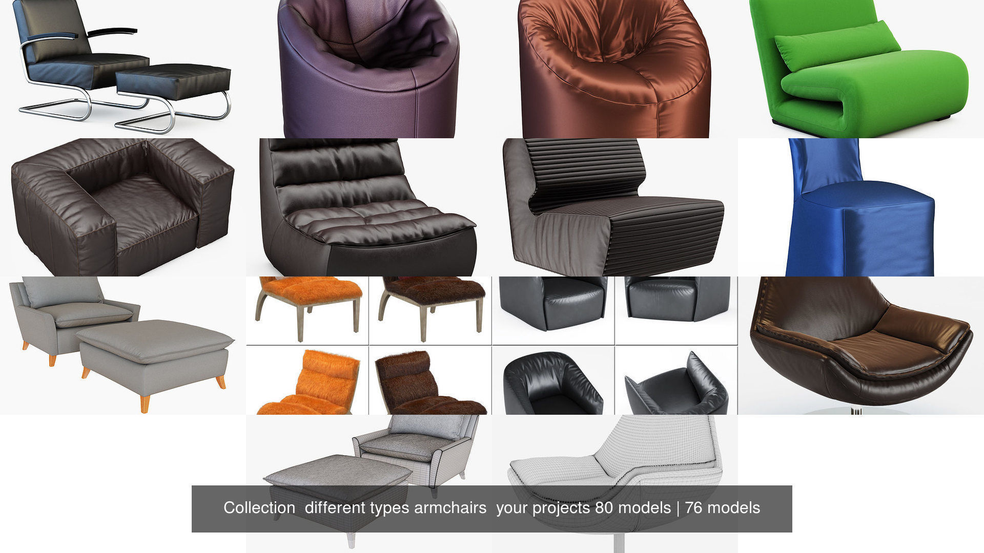 Collection  different types armchairs  your projects 80 models _43