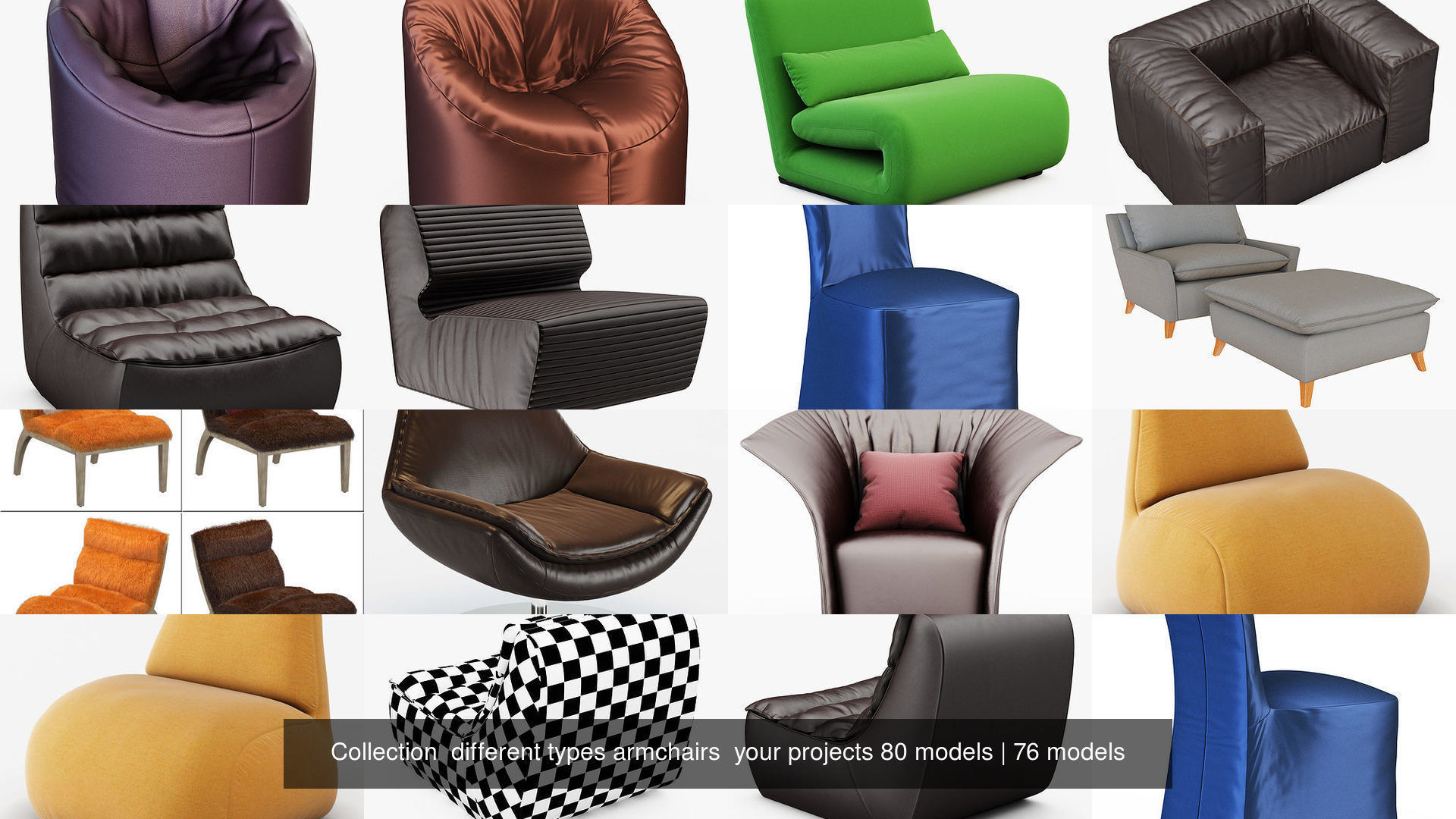 Collection  different types armchairs  your projects 80 models _42