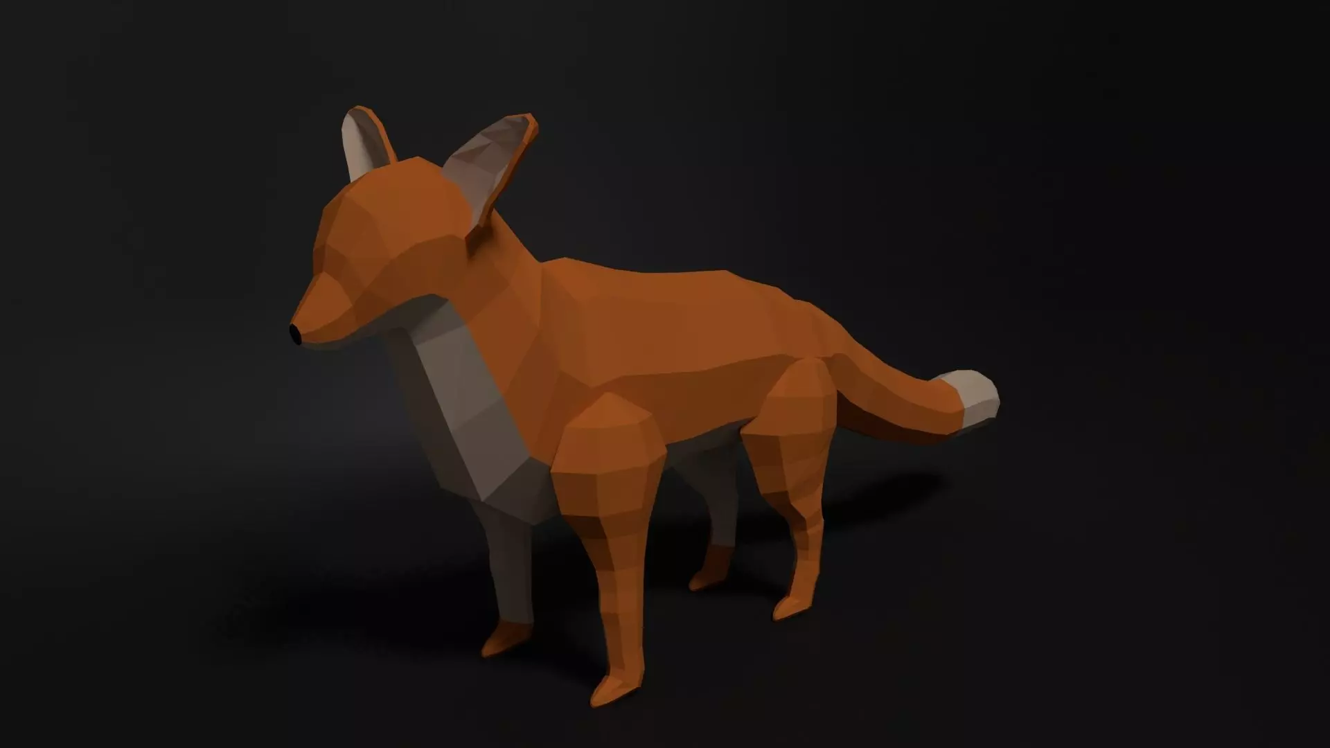 Fully Rigged Cartoon FOX Low-poly 3D model_0