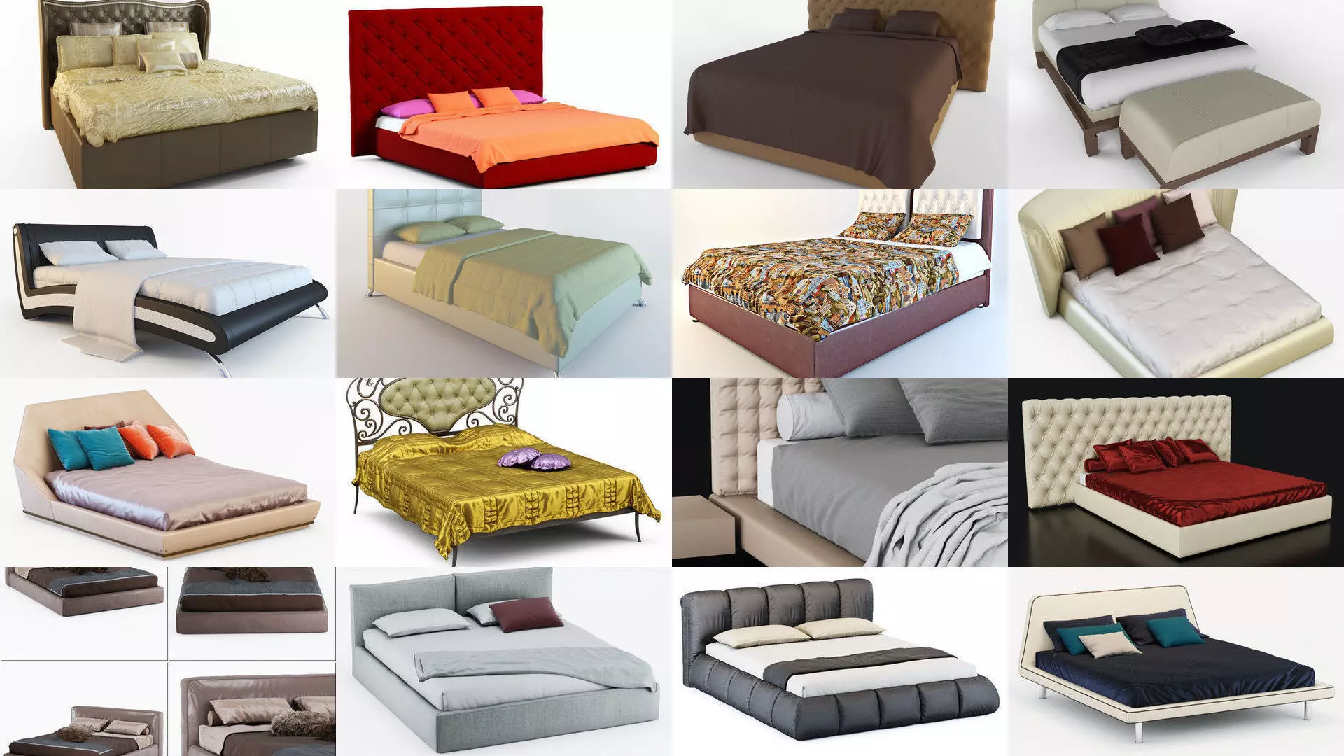 A collection different types of beds for your projects 20 models _0