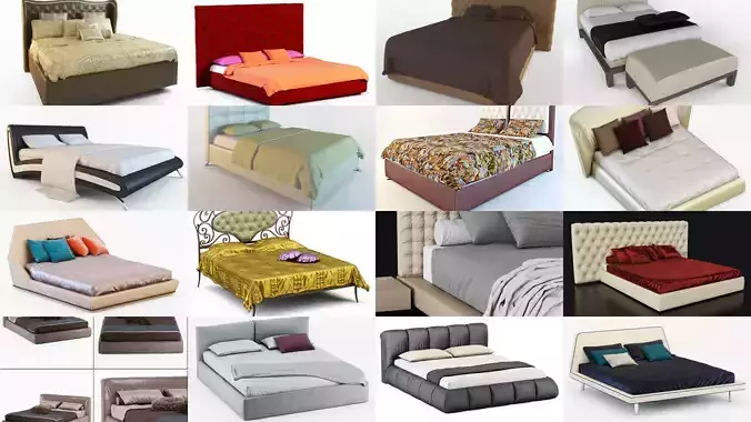A collection different types of beds for your projects 20 models 