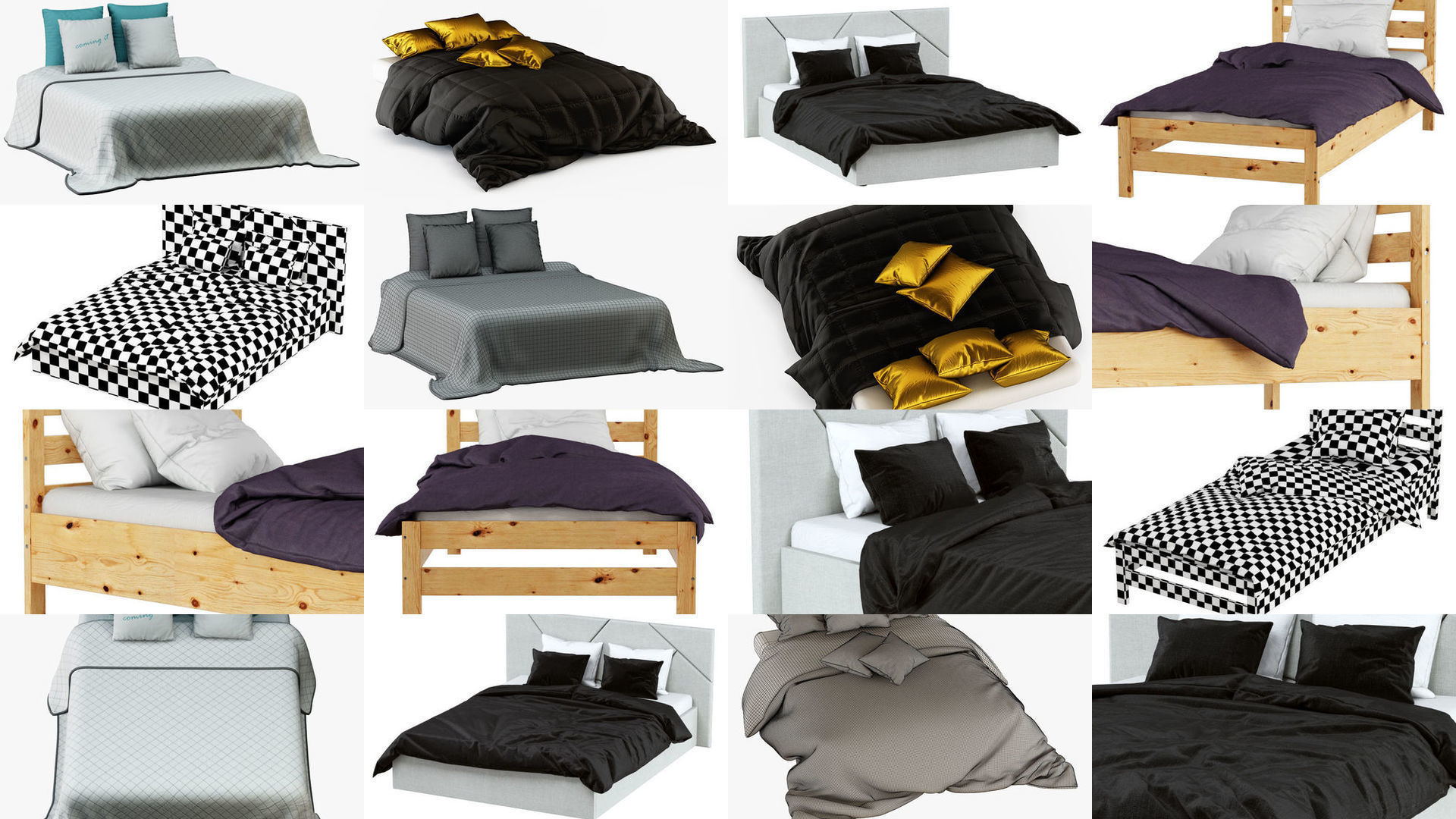 A collection different types of beds for your projects 20 models _1