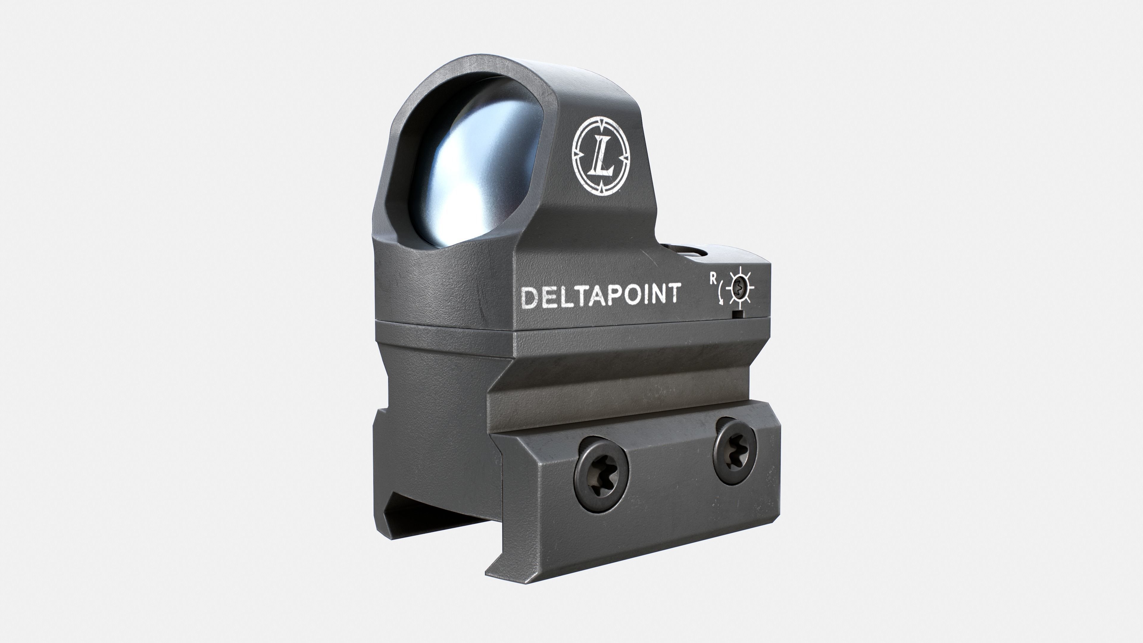 Leupold DeltaPoint Micro Red Dot Sight Low-poly 3D model_2