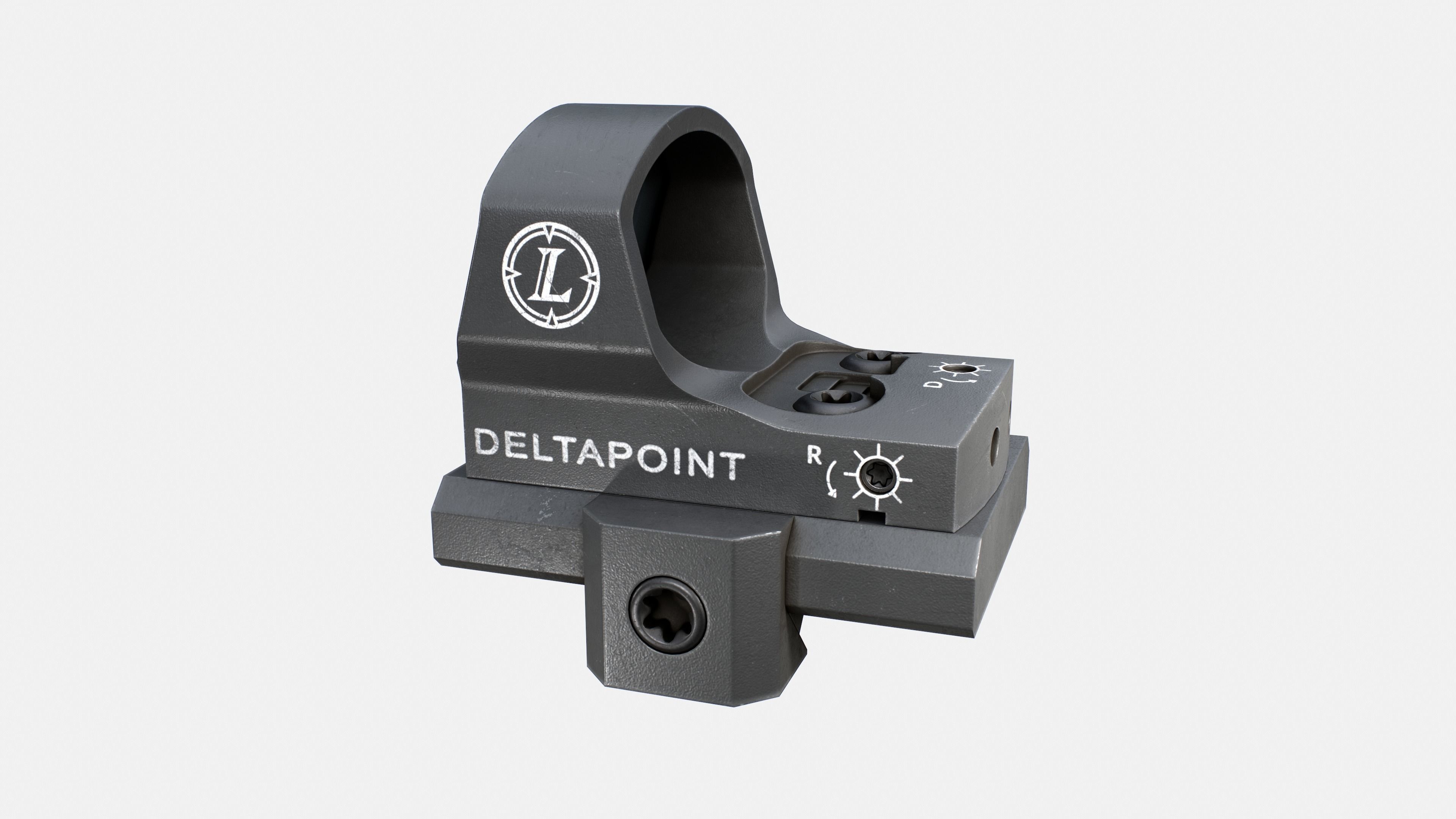 Leupold DeltaPoint Micro Red Dot Sight Low-poly 3D model_12