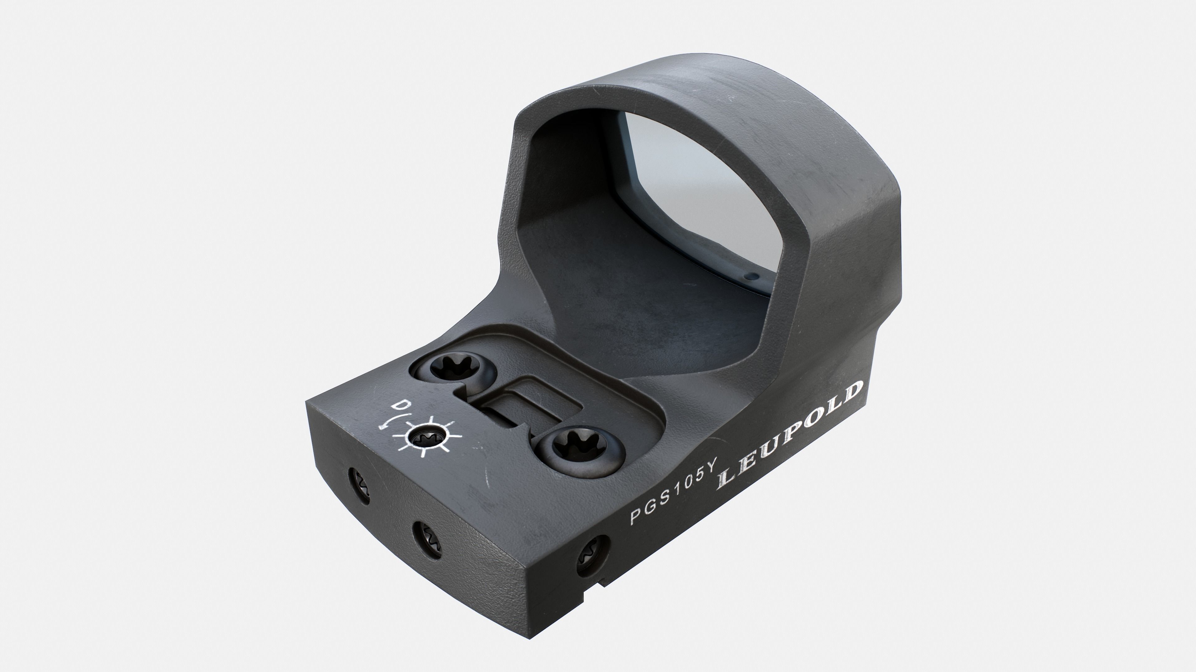 Leupold DeltaPoint Micro Red Dot Sight Low-poly 3D model_23