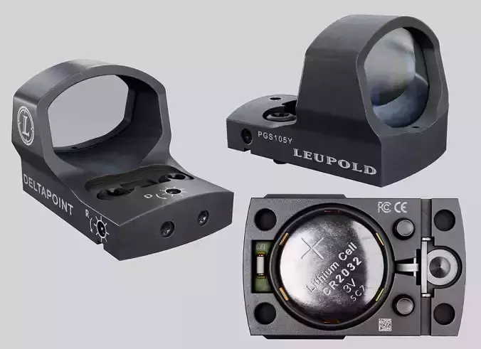Leupold DeltaPoint Micro Red Dot Sight Low-poly 3D model
