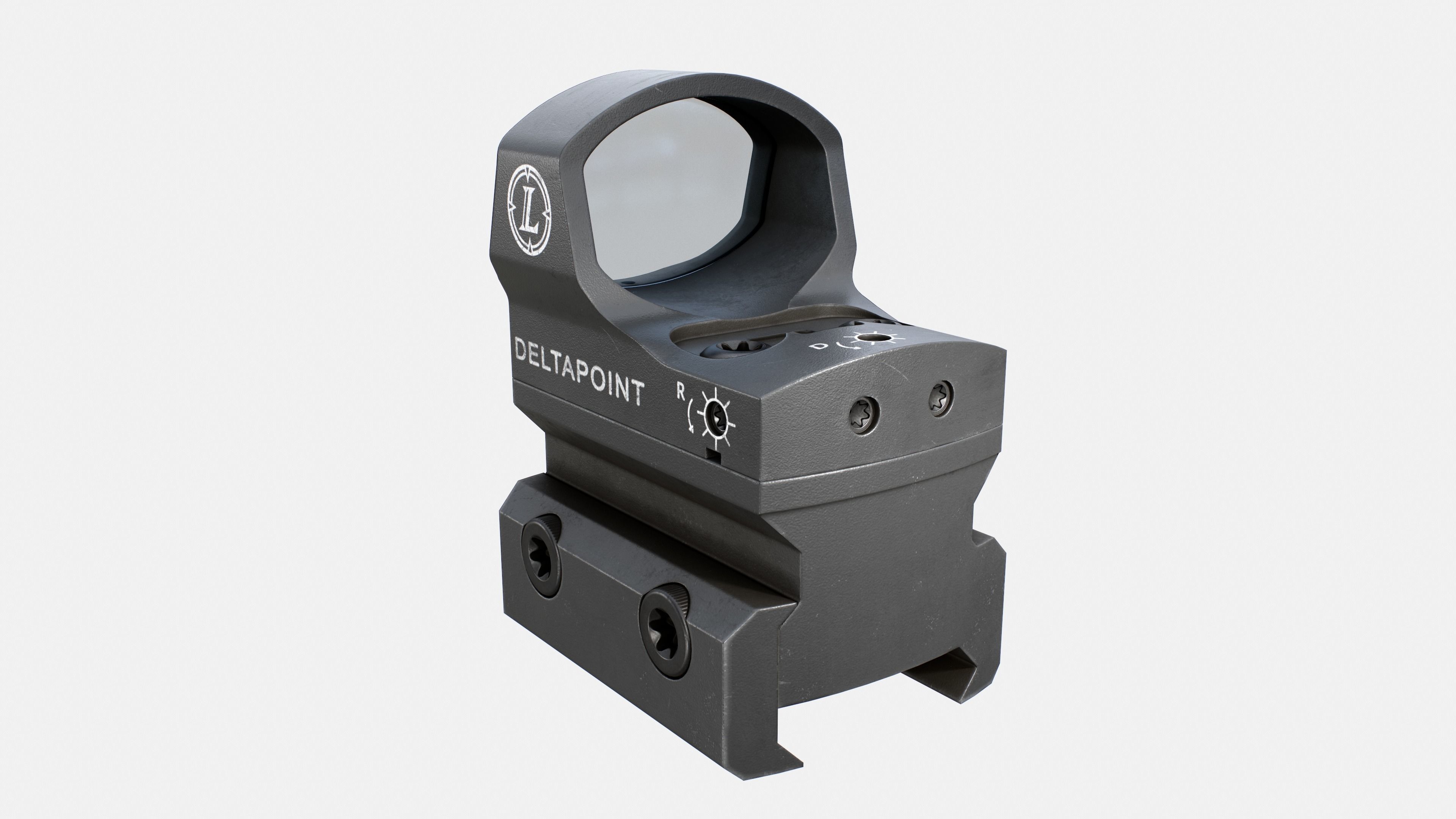 Leupold DeltaPoint Micro Red Dot Sight Low-poly 3D model_4