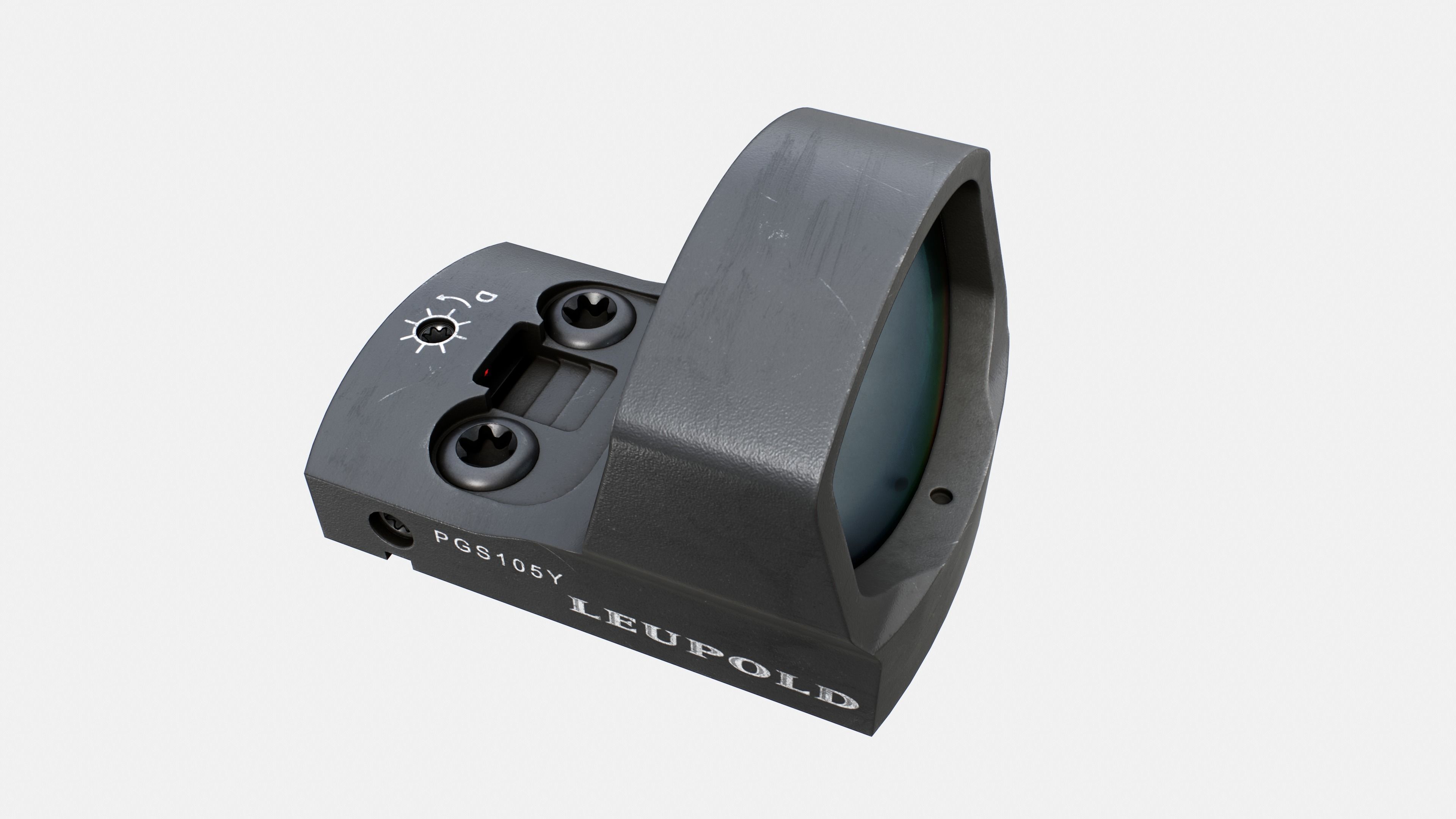 Leupold DeltaPoint Micro Red Dot Sight Low-poly 3D model_25