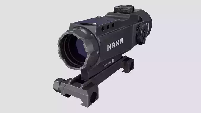 Leupold Mark 4 HAMR 4x24mm High Accuracy Multi-Range Riflescope Low-poly 3D model