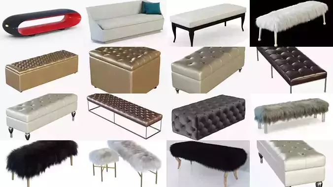 Collection  different  bench for your projects 15 models 