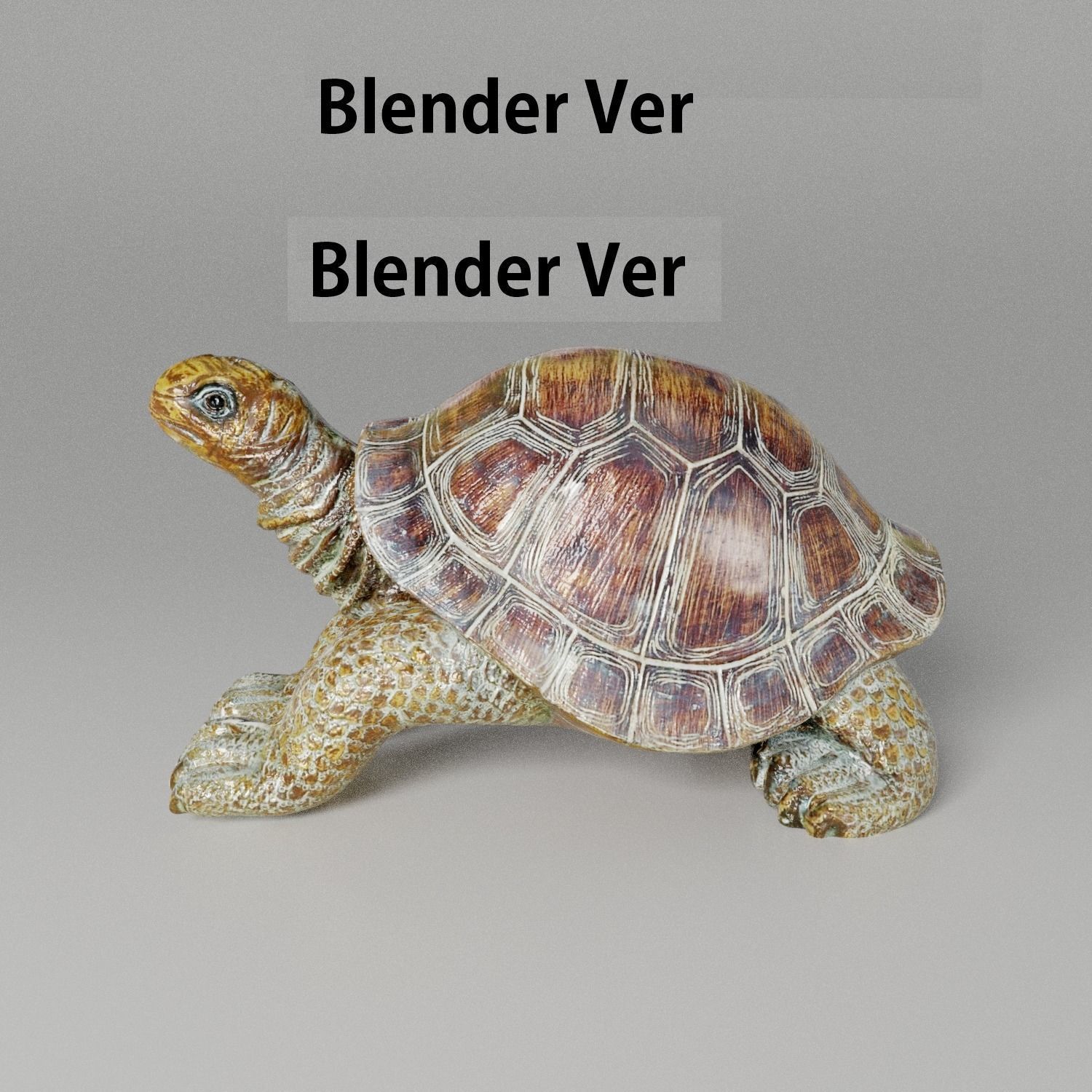Havenside Home Turtle Sculpture Low-poly 3D model_2