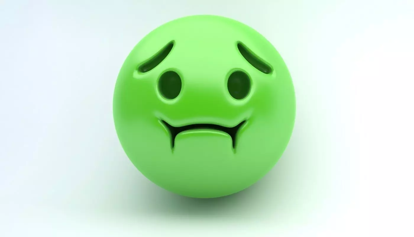 Emoji SICK Low-poly 3D model_0