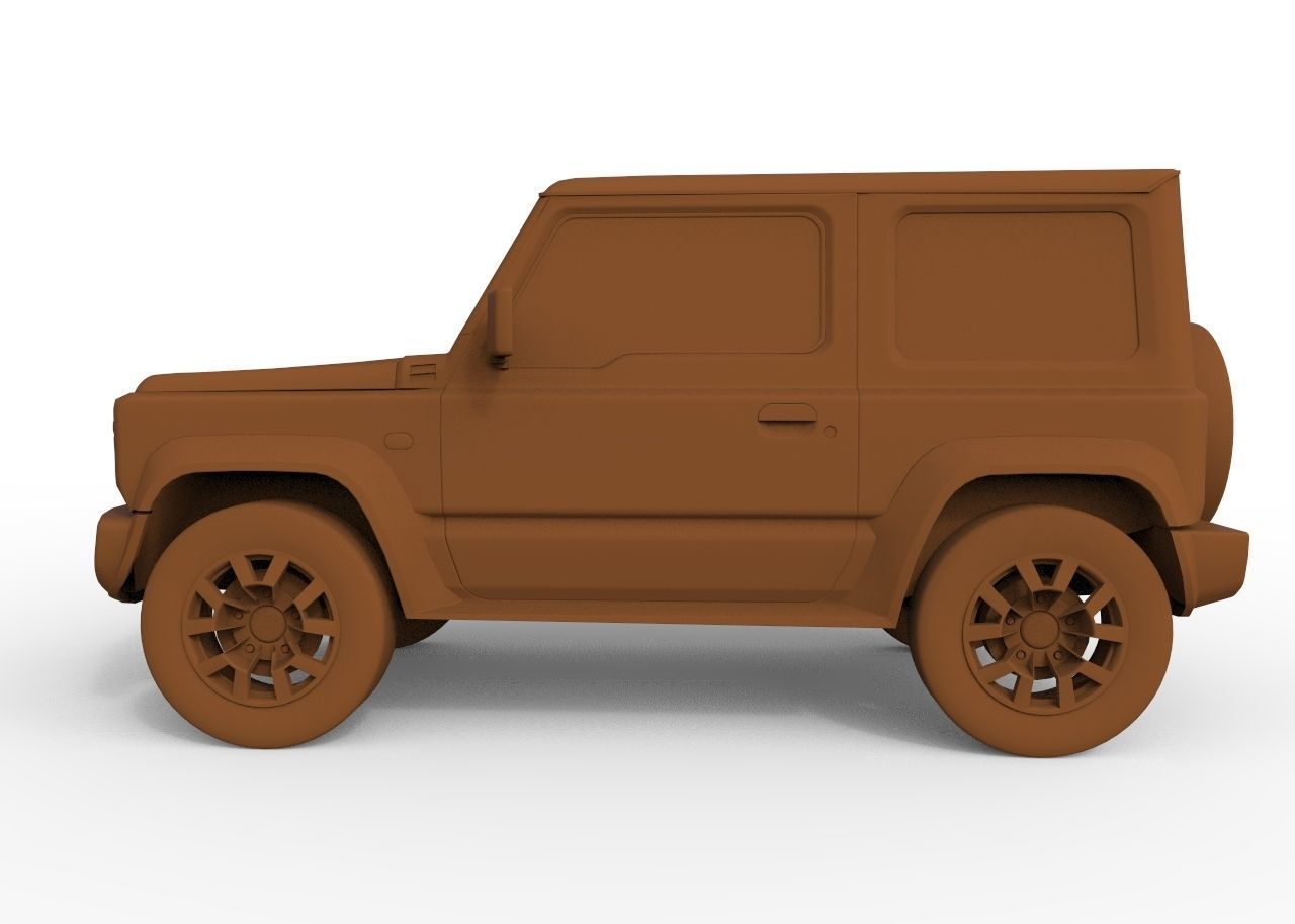 Suzuki Jimny Sierra 2019 3D model low poly Low-poly 3D model_6