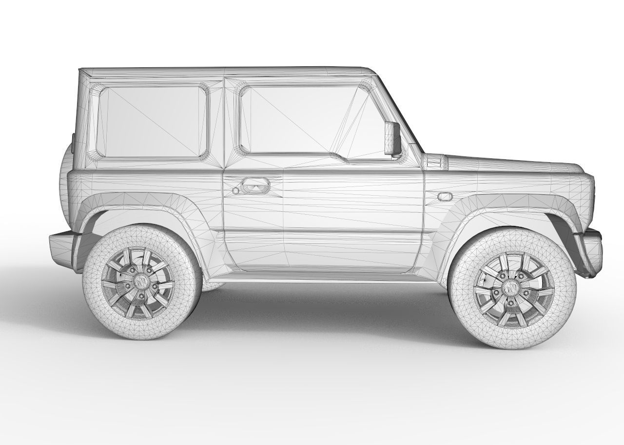 Suzuki Jimny Sierra 2019 3D model low poly Low-poly 3D model_9
