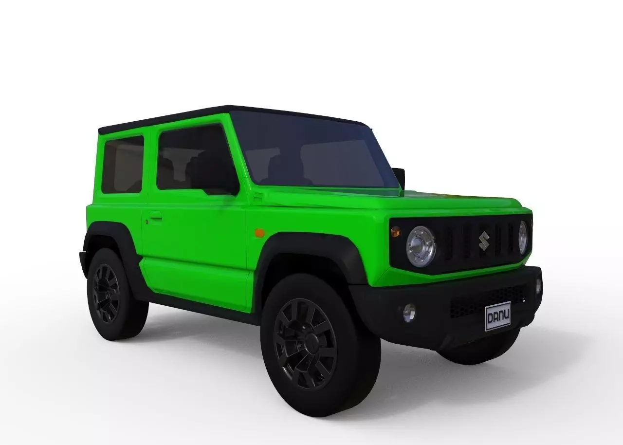 Suzuki Jimny Sierra 2019 3D model low poly Low-poly 3D model_0