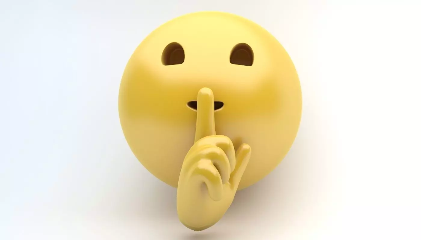 EMOJI SILENCE Low-poly 3D model