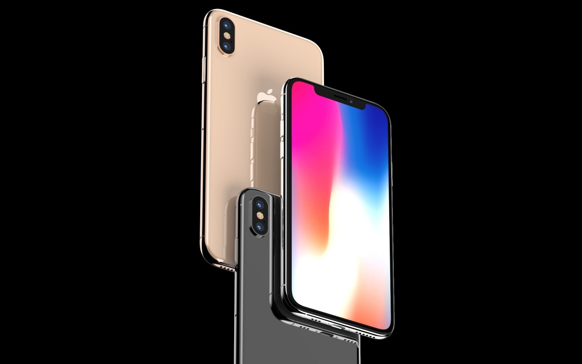 iPhone XS and iPhone XS MAX Collection 3D model_4