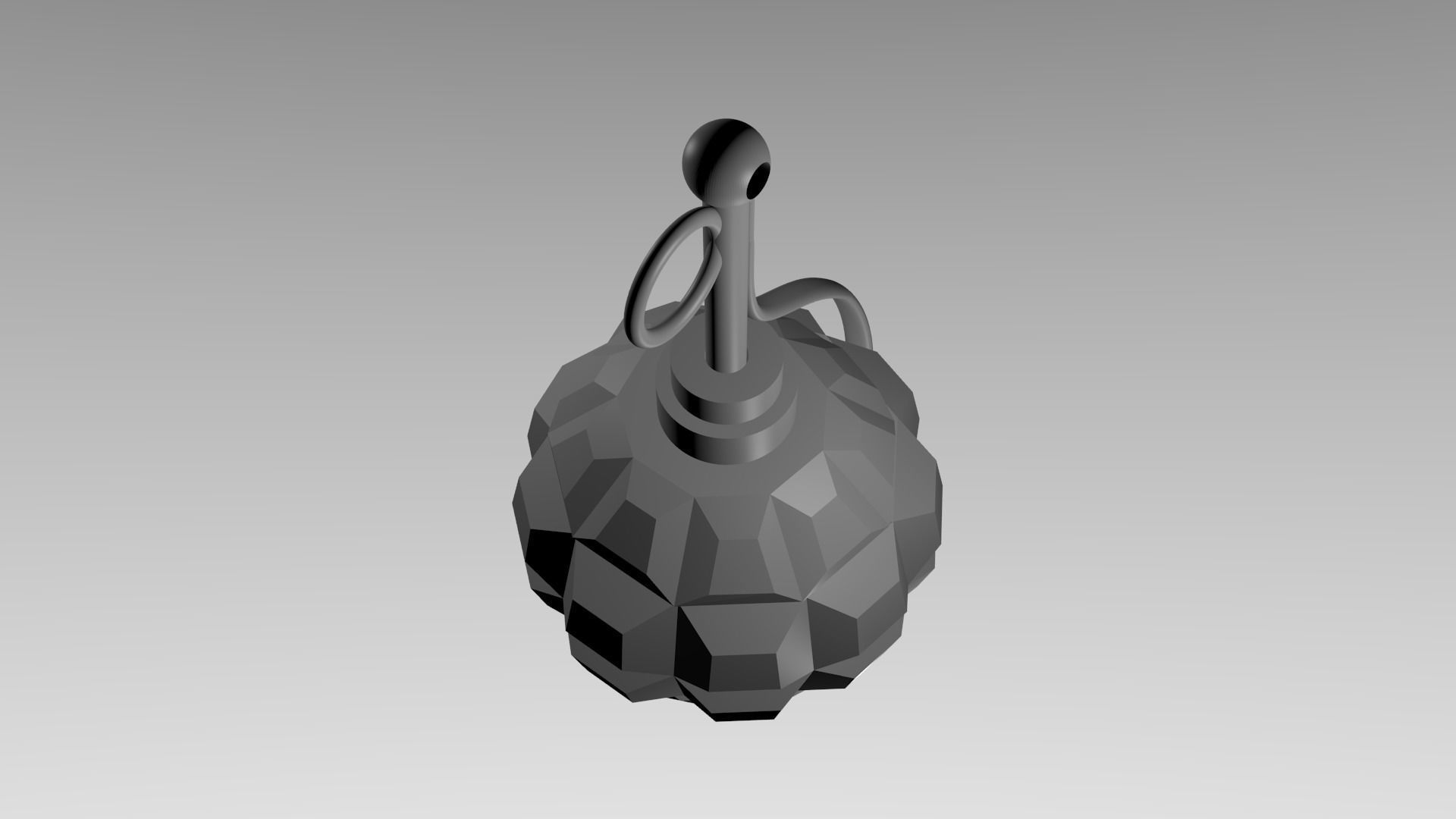 Military Grenade Keychain ready for printing 3D print model_5