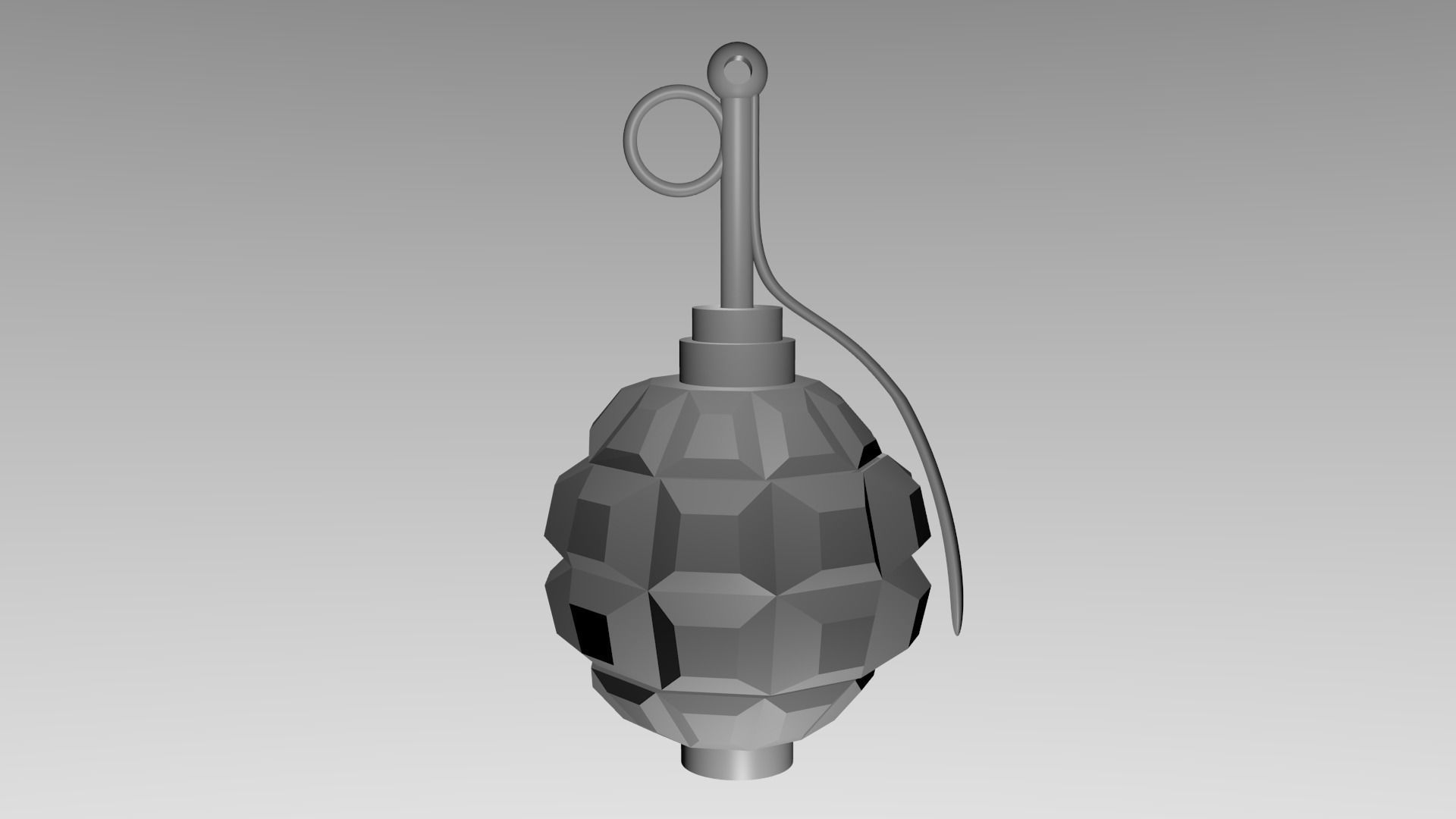 Military Grenade Keychain ready for printing 3D print model_6