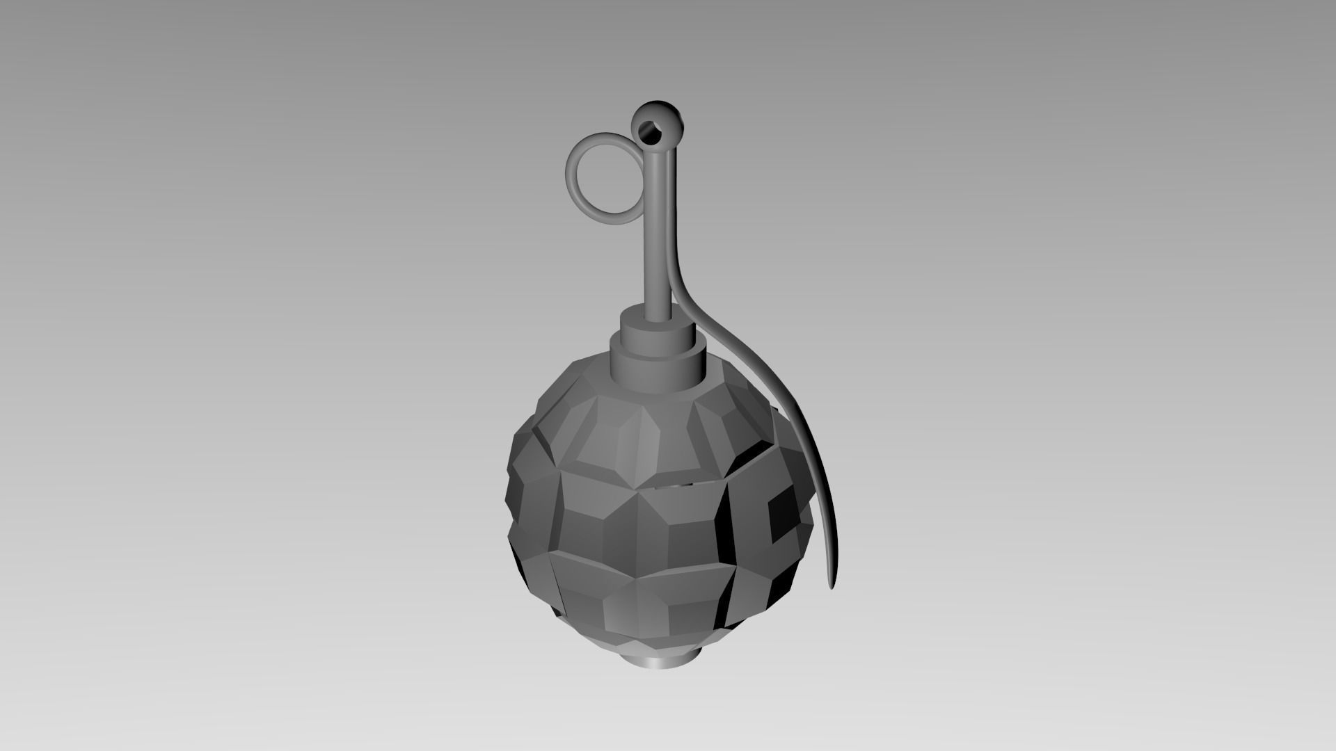 Military Grenade Keychain ready for printing 3D print model_2