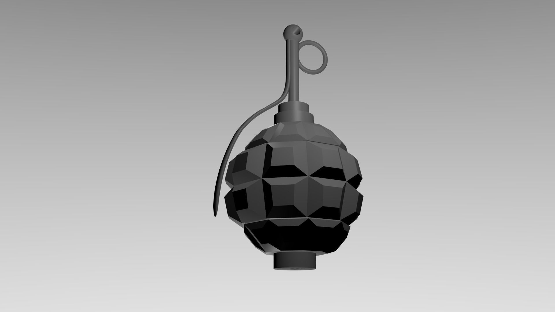 Military Grenade Keychain ready for printing 3D print model_4
