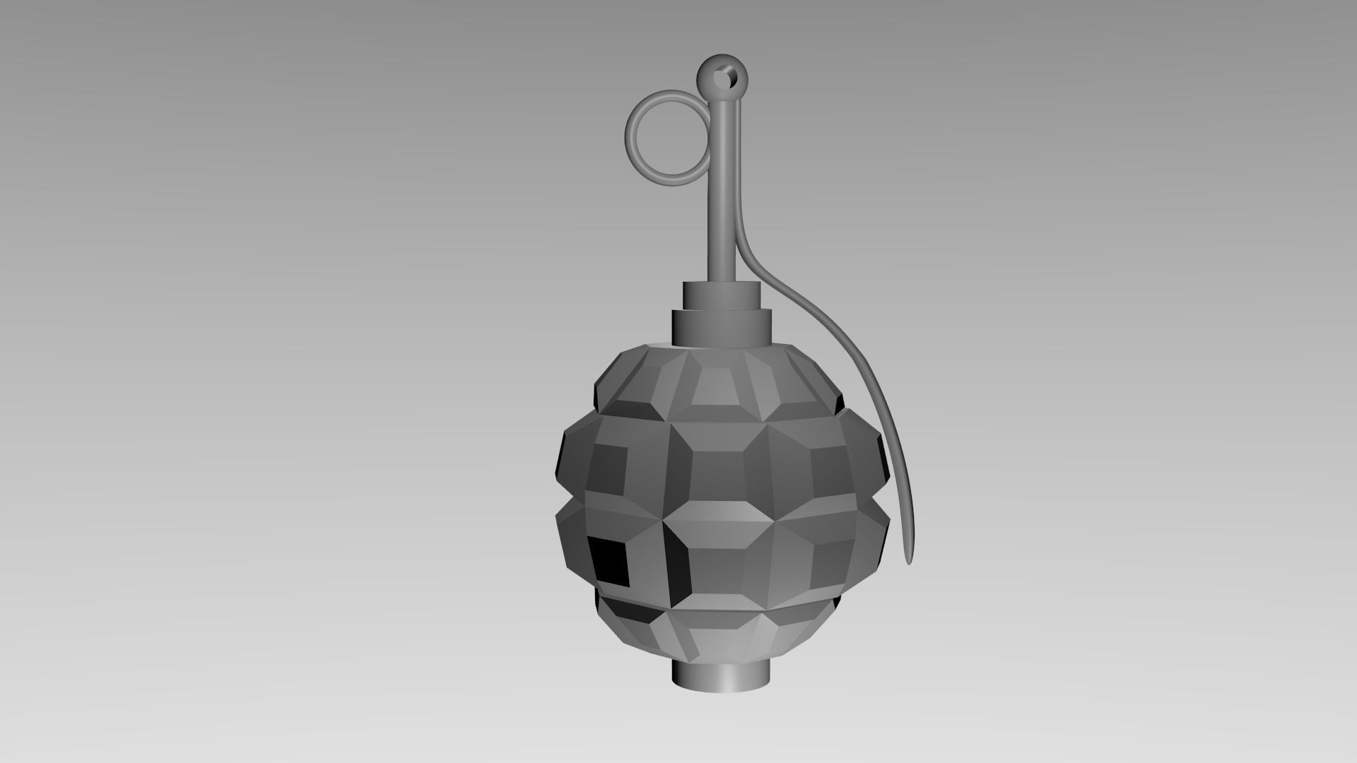 Military Grenade Keychain ready for printing 3D print model_3