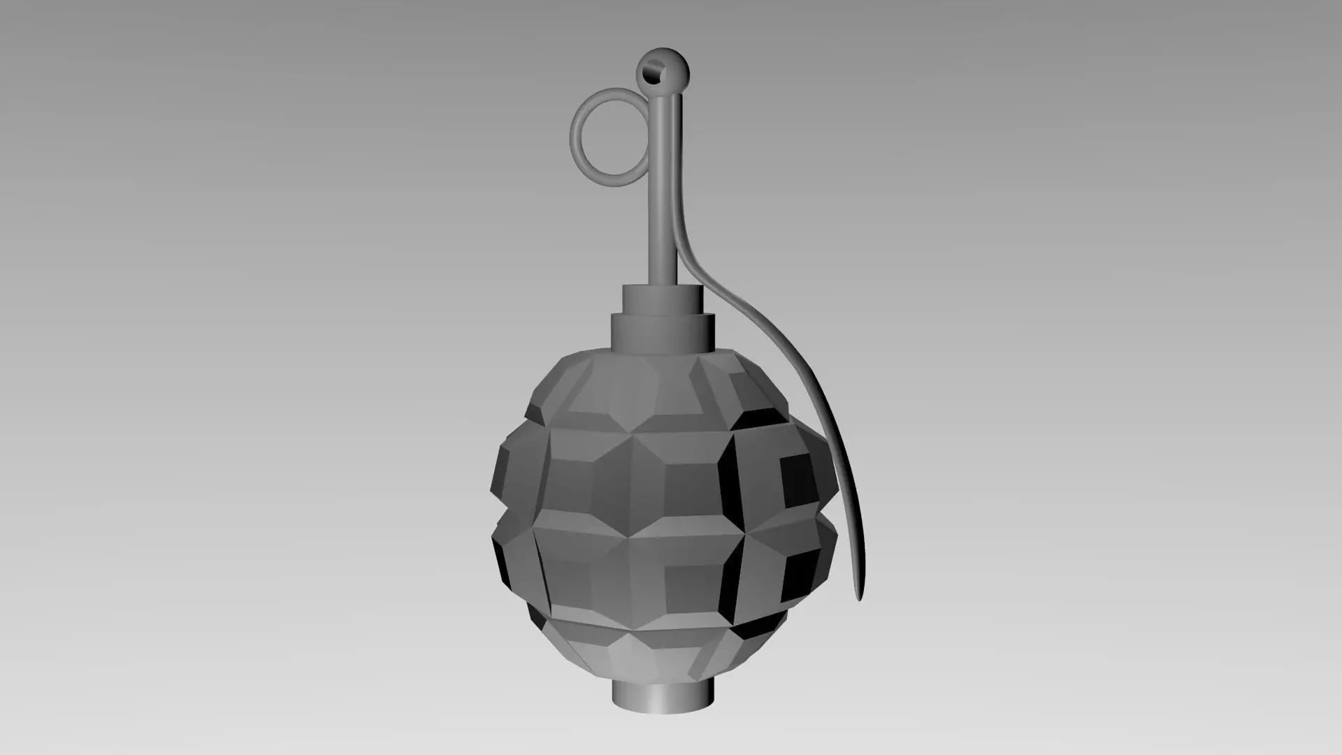 Military Grenade Keychain ready for printing 3D print model_0