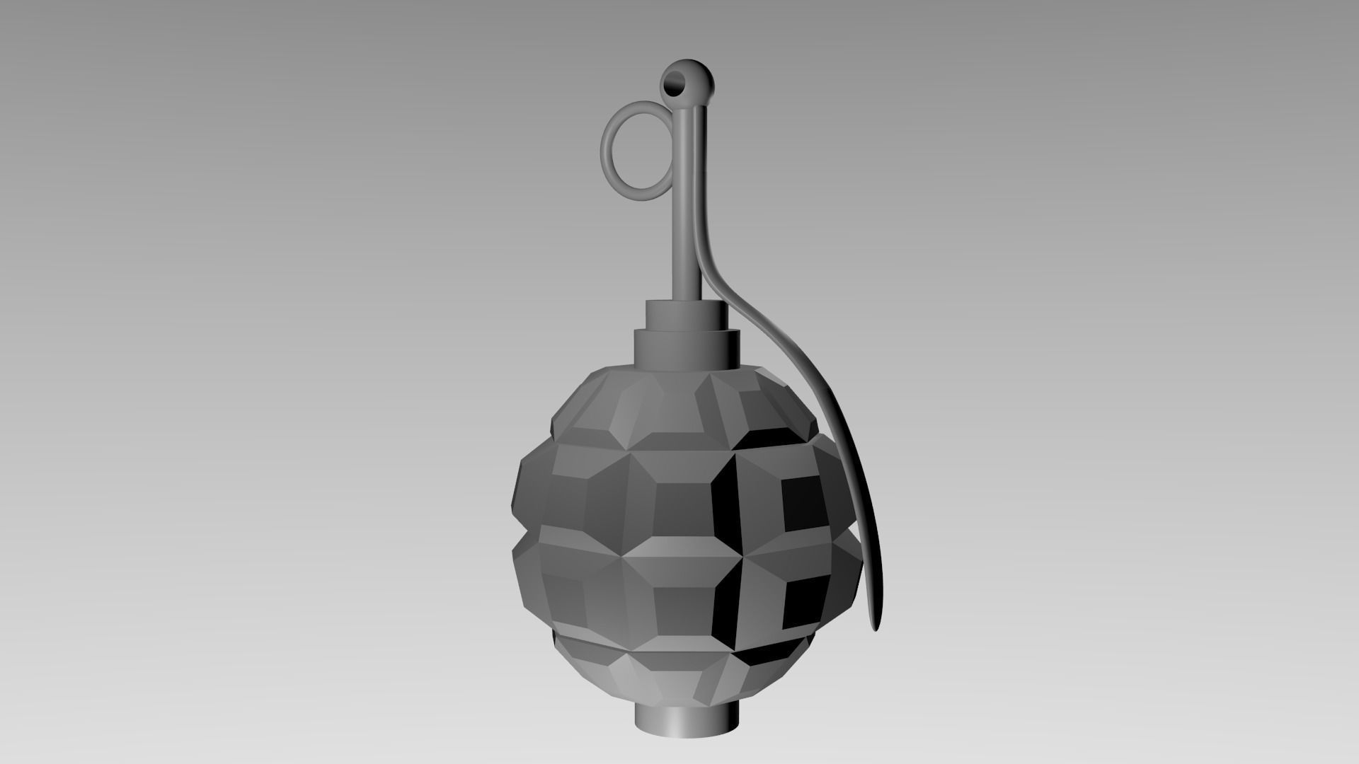 Military Grenade Keychain ready for printing 3D print model_1
