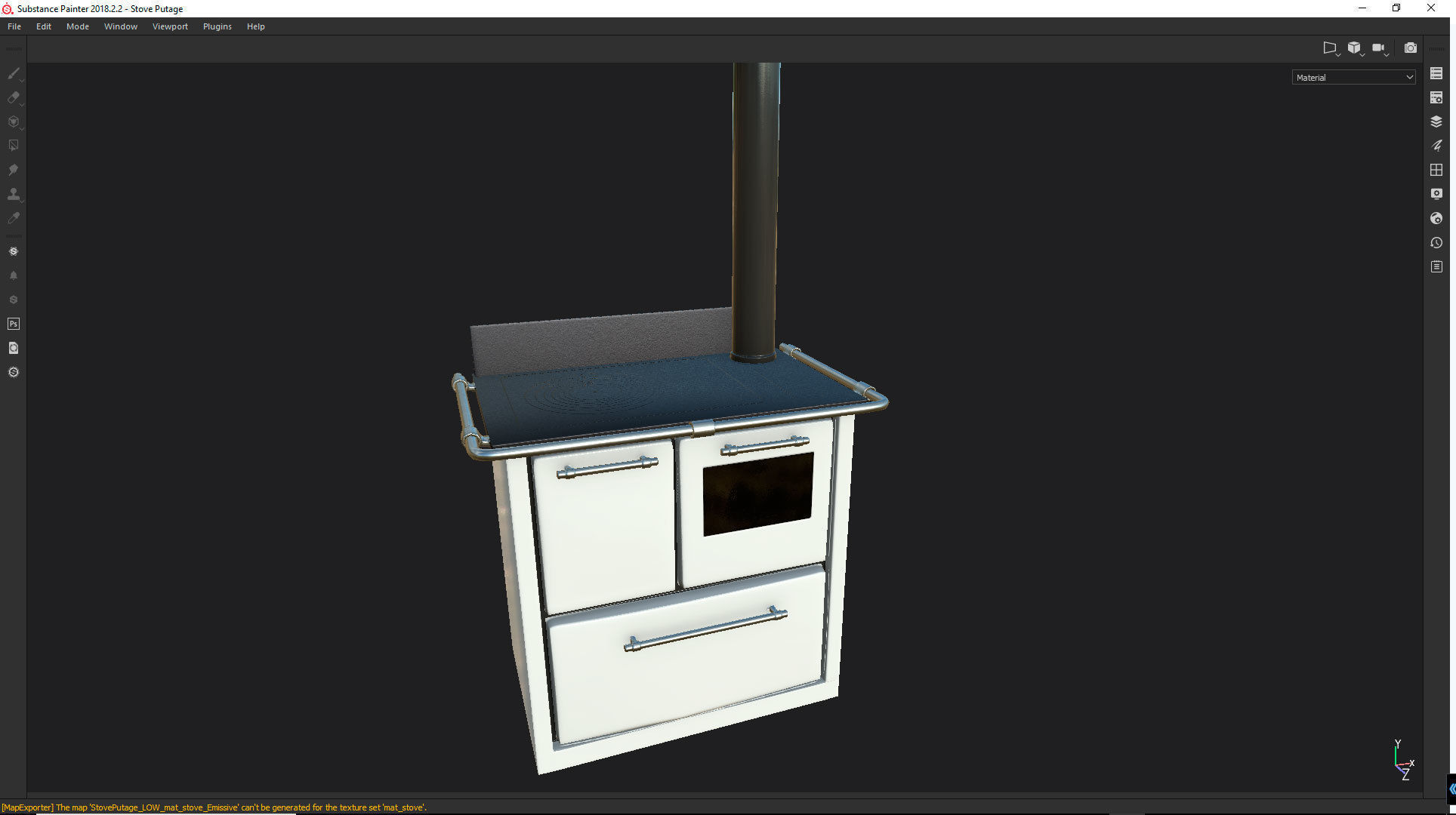 Stove Putage Low-poly 3D model_7