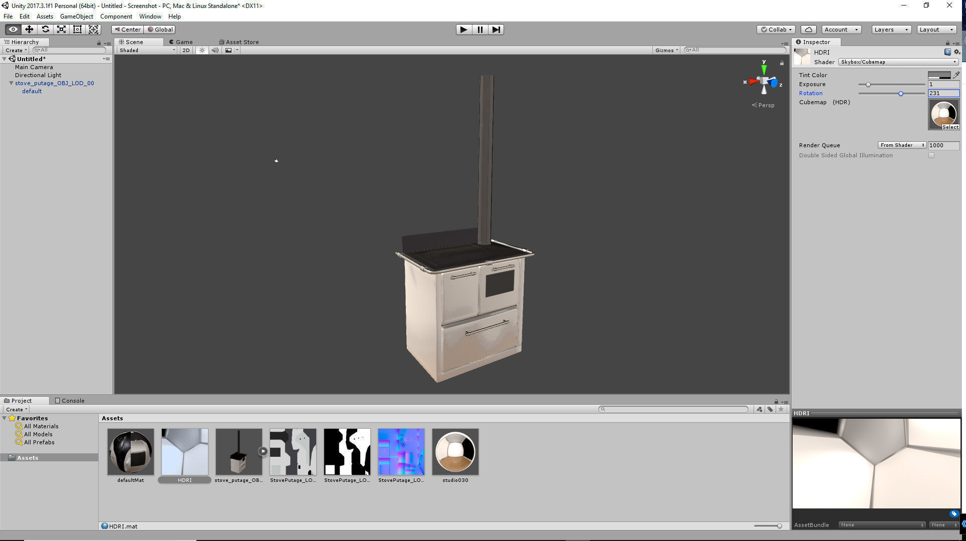 Stove Putage Low-poly 3D model_5