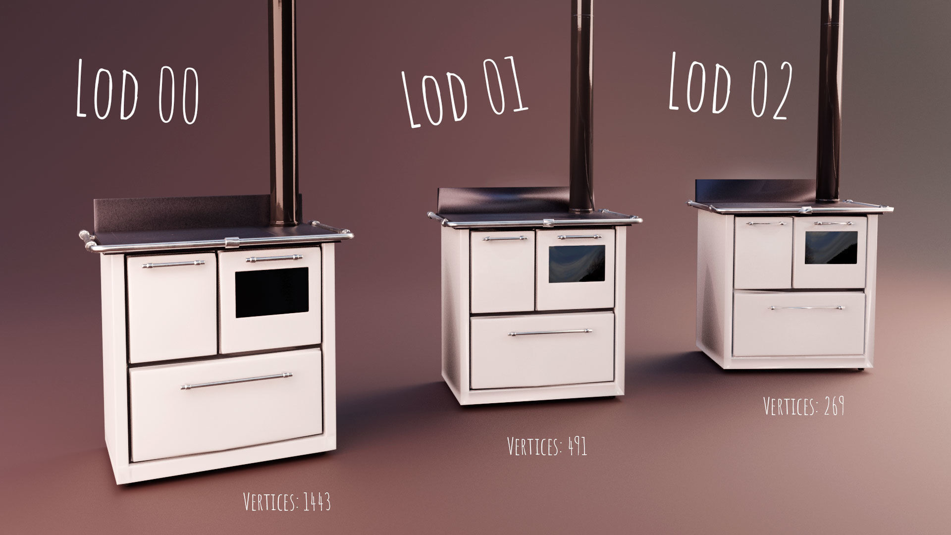 Stove Putage Low-poly 3D model_3