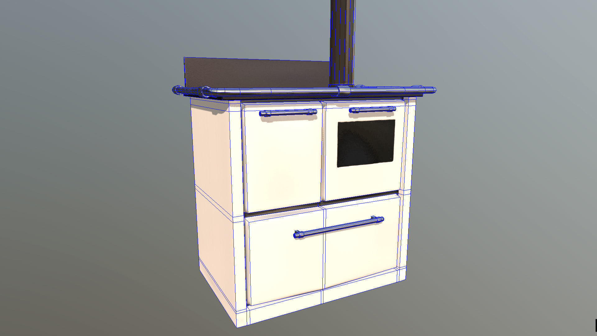 Stove Putage Low-poly 3D model_11