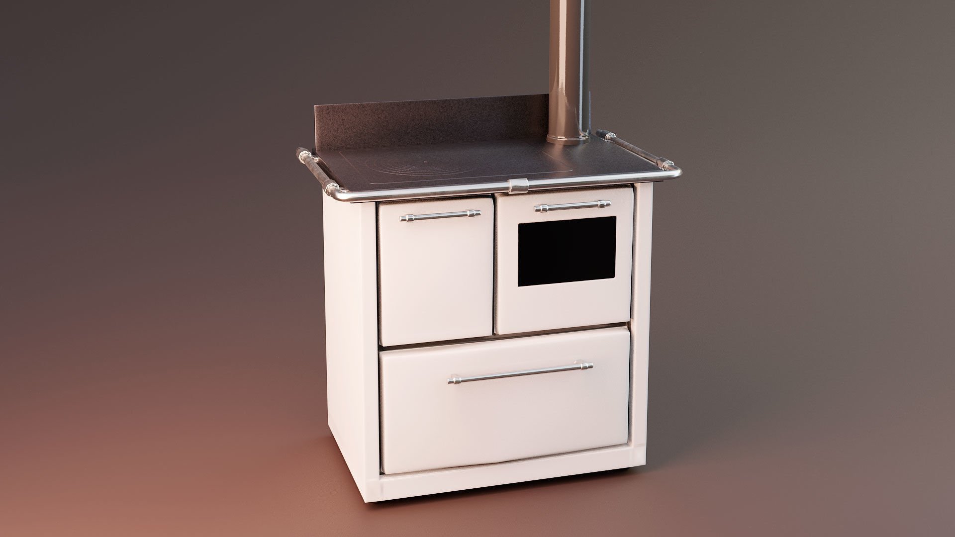 Stove Putage Low-poly 3D model_4