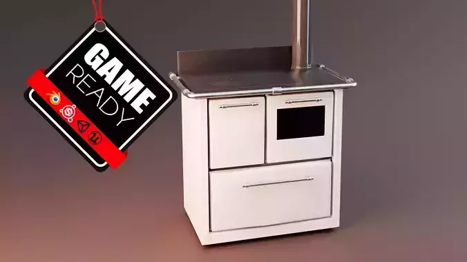 Stove Putage Low-poly 3D model