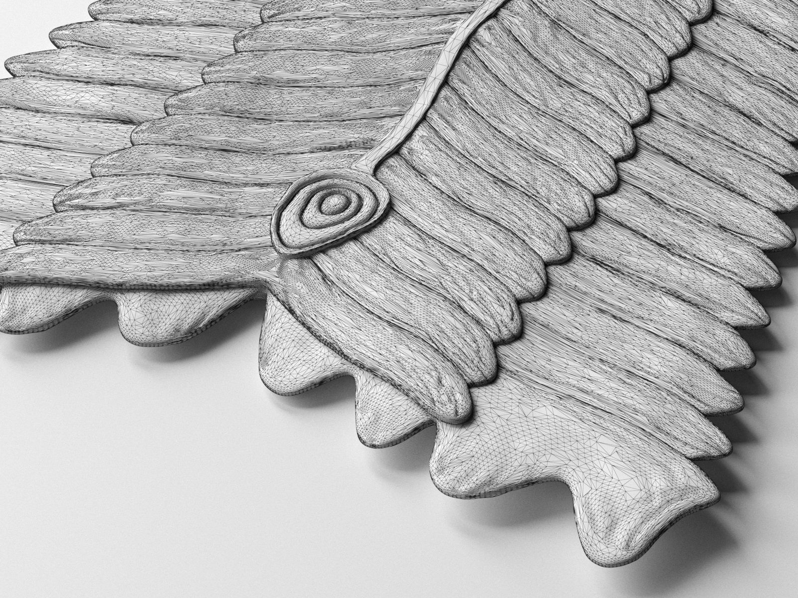 Important Sculpture Depicting a Peacock 3D model_4